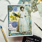 Tim Holtz Distress Watercolor Pencils I Want It All 75 Bundle Ranger Pretty Mixed Media Card | color-code:ALT23