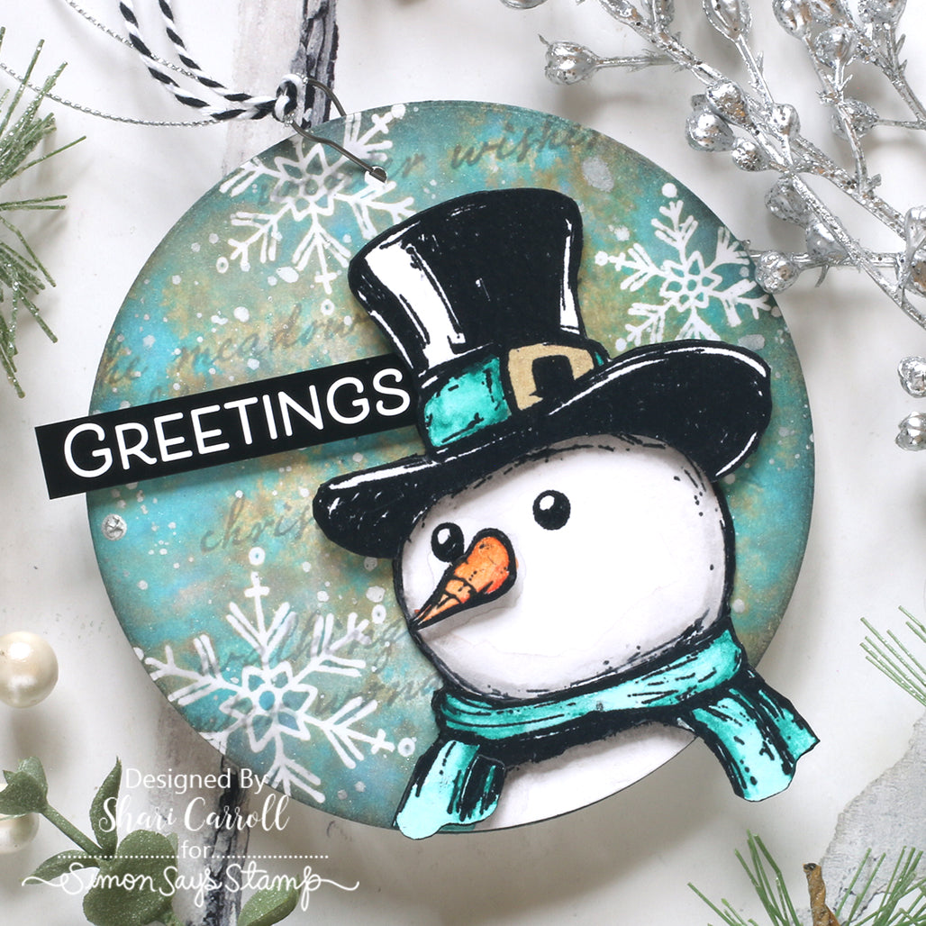 Tim Holtz Distress Watercolor Pencils Set 2 Ranger tdh76315 Christmas Circle Journal Tag | color-code:ALT17