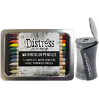 Tim Holtz Distress Watercolor Pencils Set 5 And Pencil Sharpener Bundle