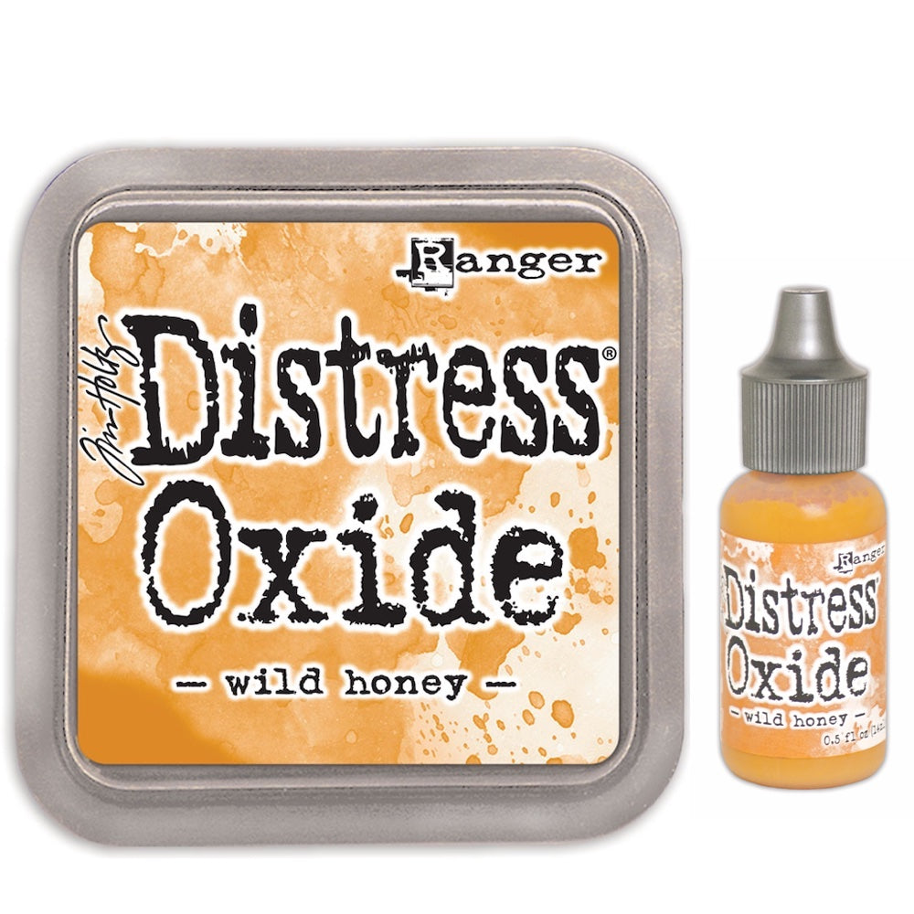 Tim Holtz Distress Wild Honey Oxide Ink Pad And Reinker Bundle Ranger