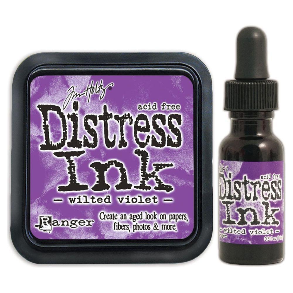 Tim Holtz Distress Wilted Violet Ink Pad And Reinker Bundle Ranger