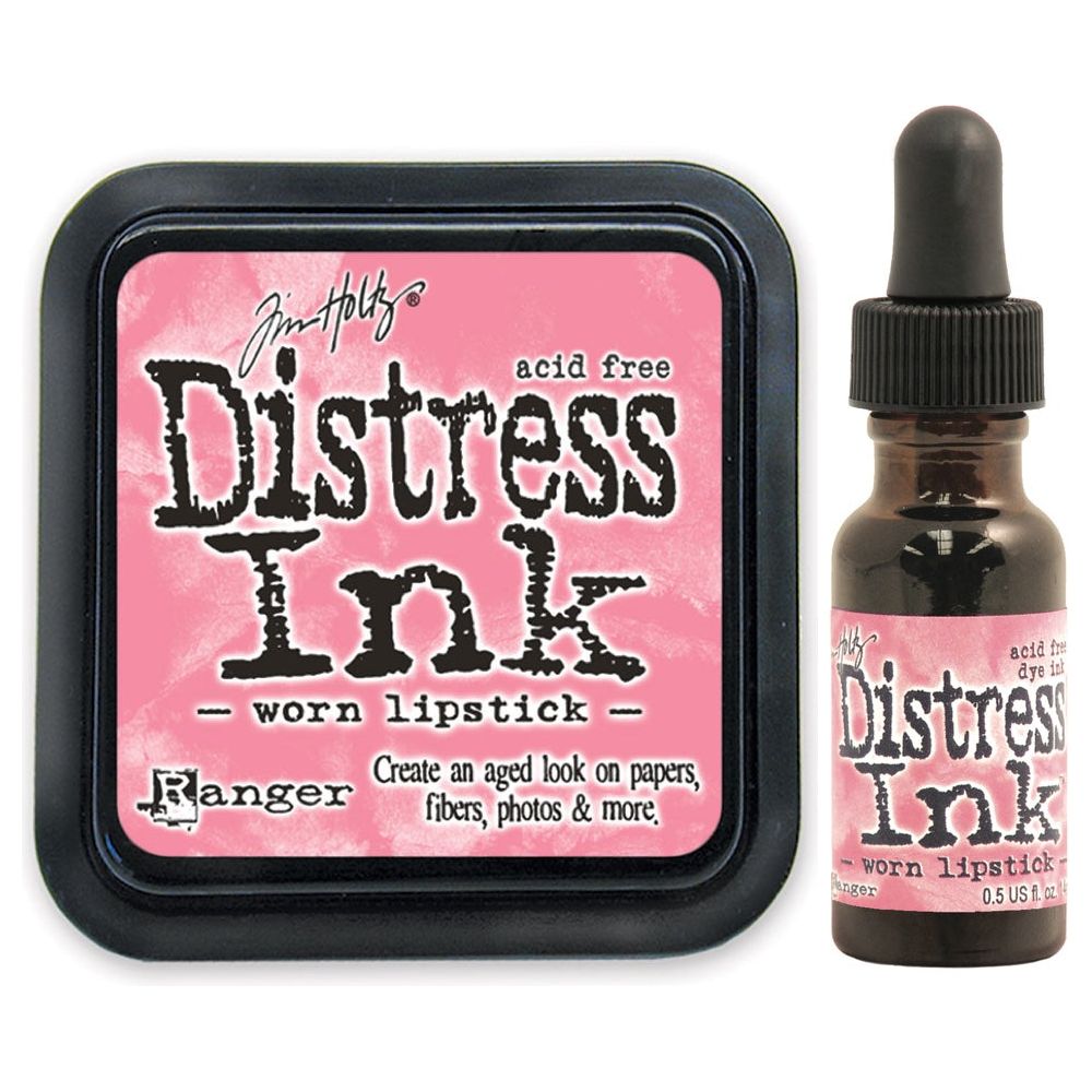 Tim Holtz Distress Worn Lipstick Ink Pad And Reinker Bundle Ranger