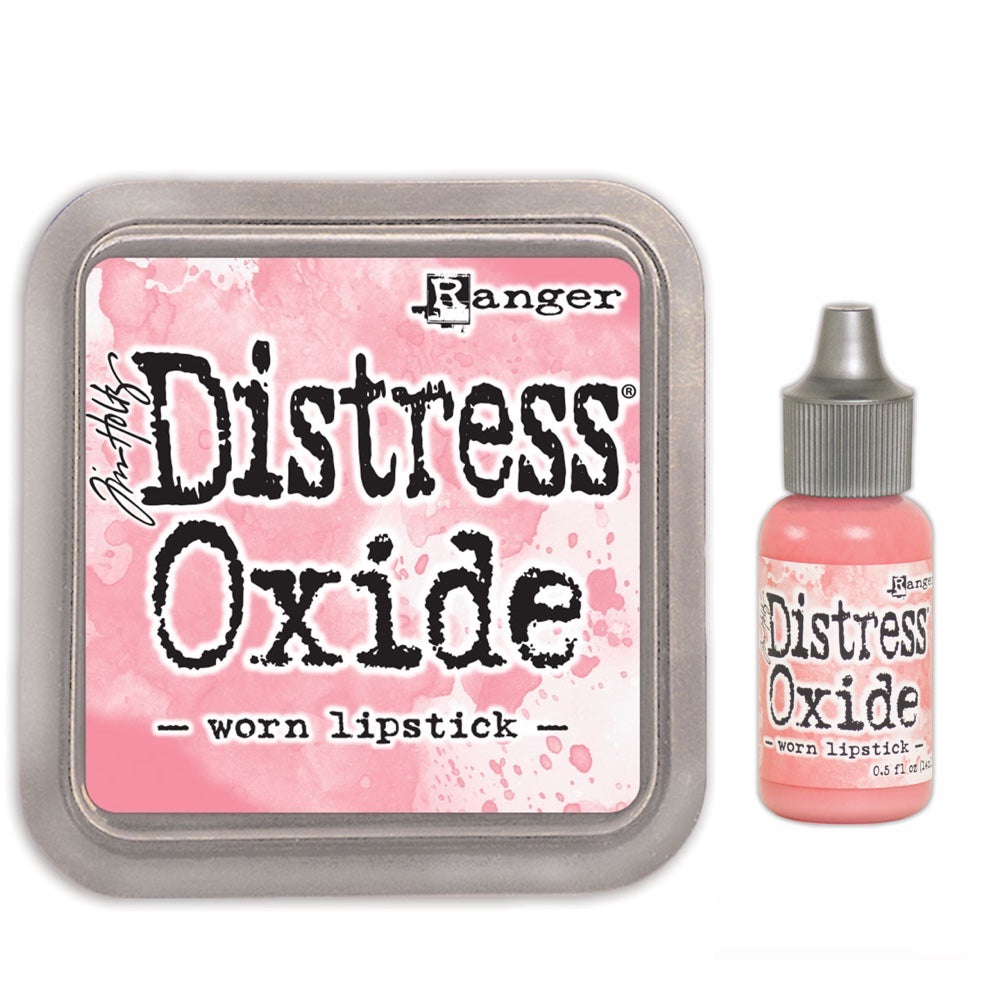 Tim Holtz Distress Worn Lipstick Oxide Ink Pad And Reinker Bundle Ranger