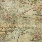 Tim Holtz Eclectic Elements Fabric By The Yard Expedition Multi map trade routes pacific ocean bering sea