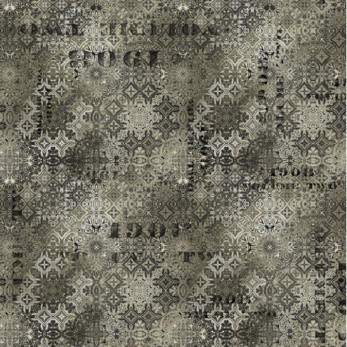 Tim Holtz Eclectic Elements Fabric By The Yard Faded Tile Neutral light grey gray diamons 1908