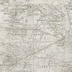 Tim Holtz Eclectic Elements Fabric By The Yard Monochrome Expedition Parchment maps pacific ocean United States