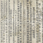 Tim Holtz Eclectic Elements Fabric By The Yard Monochrome Typography Parchment alphabet numbers punctuation