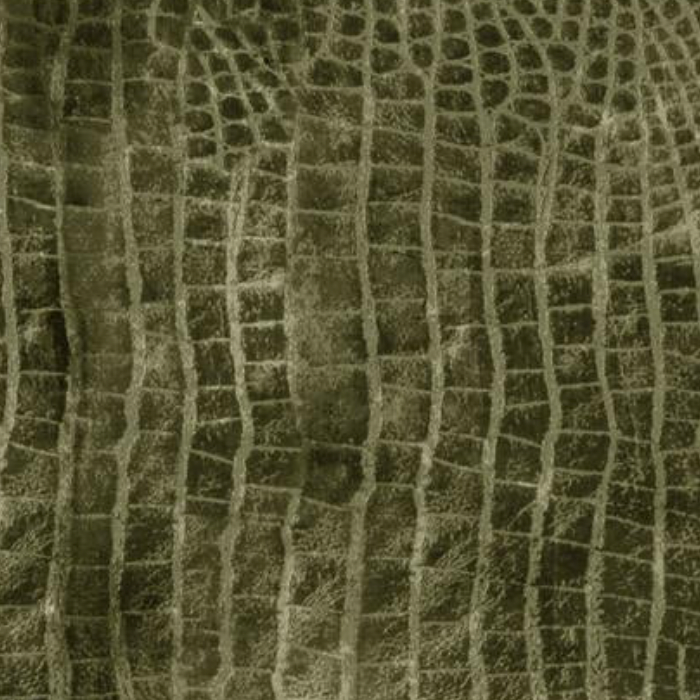 Tim Holtz Eclectic Elements Fabric By The Yard Worn Crock Bayou light green fake skin alligator