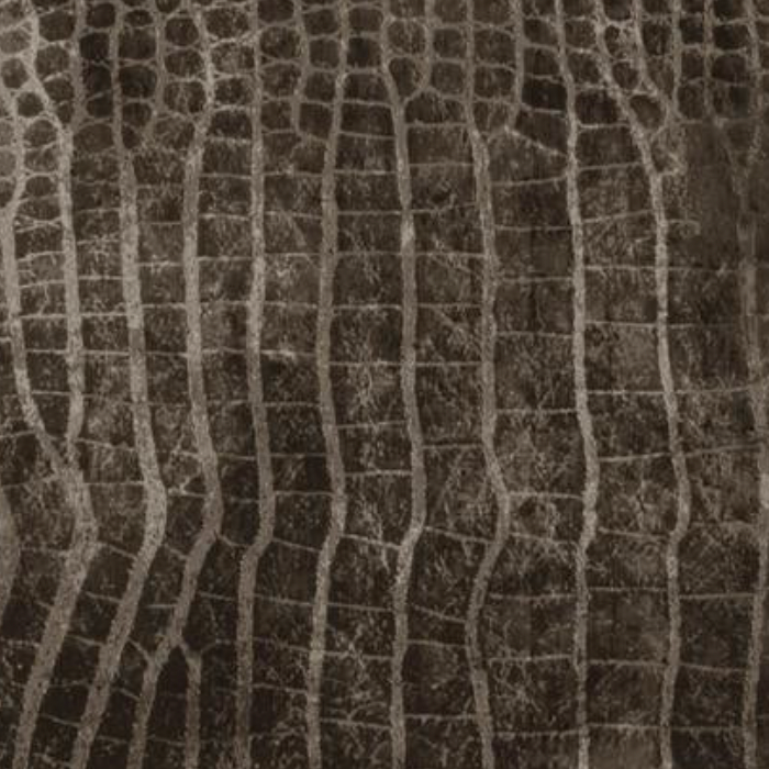 Tim Holtz Eclectic Elements Fabric By The Yard Worn Crock Hickory dark grey gray fake alligator skin