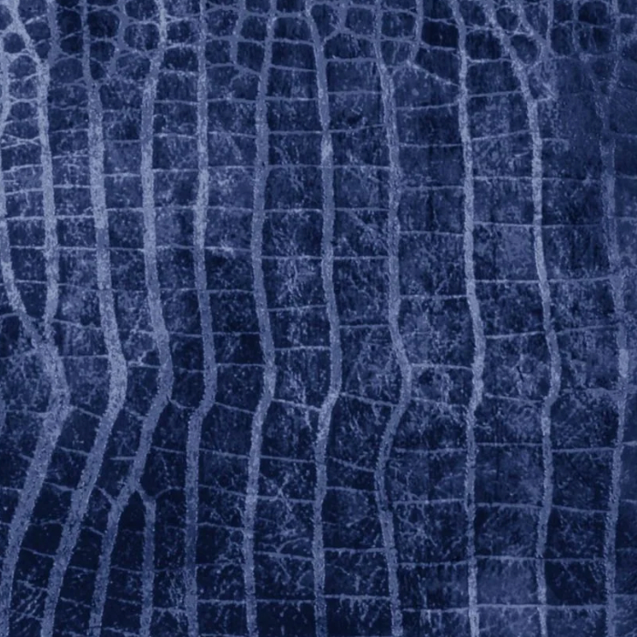 Tim Holtz Eclectic Elements Fabric By The Yard Worn Crock Moonlight dark blue alligator fake skin