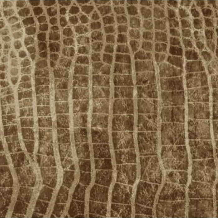 Tim Holtz Eclectic Elements Fabric By The Yard Worn Crock Murky brown alligator fake skin