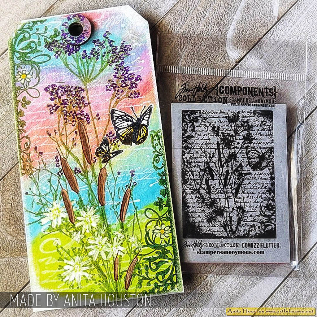 Tim Holtz Etcetera #8 Tag Thickboard etc005 flowers