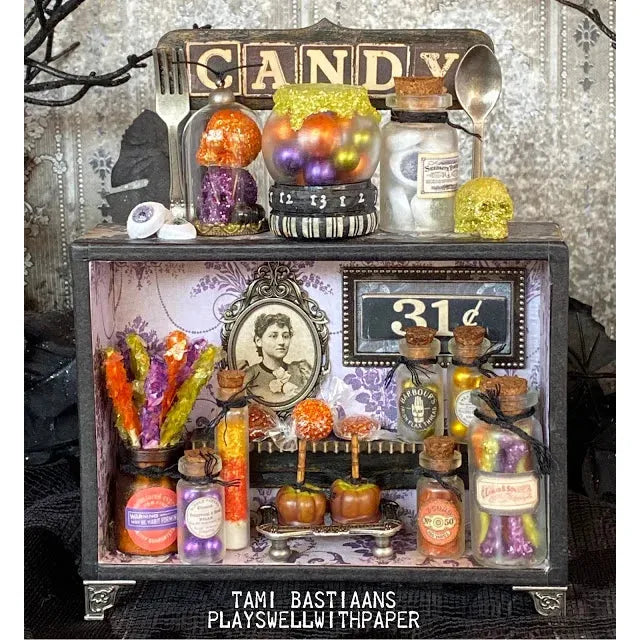 Tim Holtz Etcetera BRACKET TRIMS Chipboard THETC-010 candy