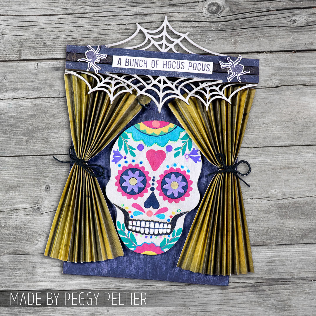 Tim Holtz Etcetera Bat Web Trims thetc-014 hocus pocus curtains picture peggy peltier