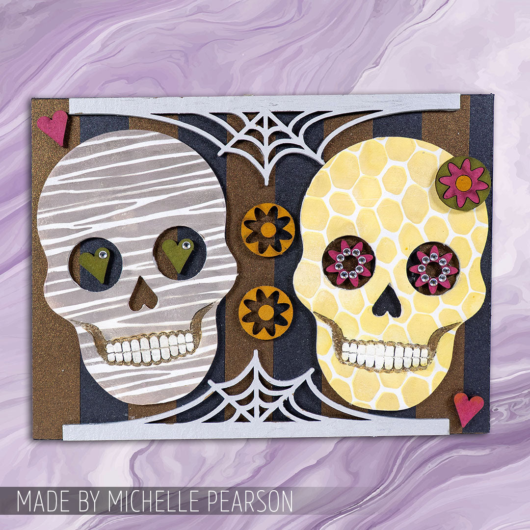Tim Holtz Etcetera Bat Web Trims thetc-014 sugar skulls picture michelle pearson