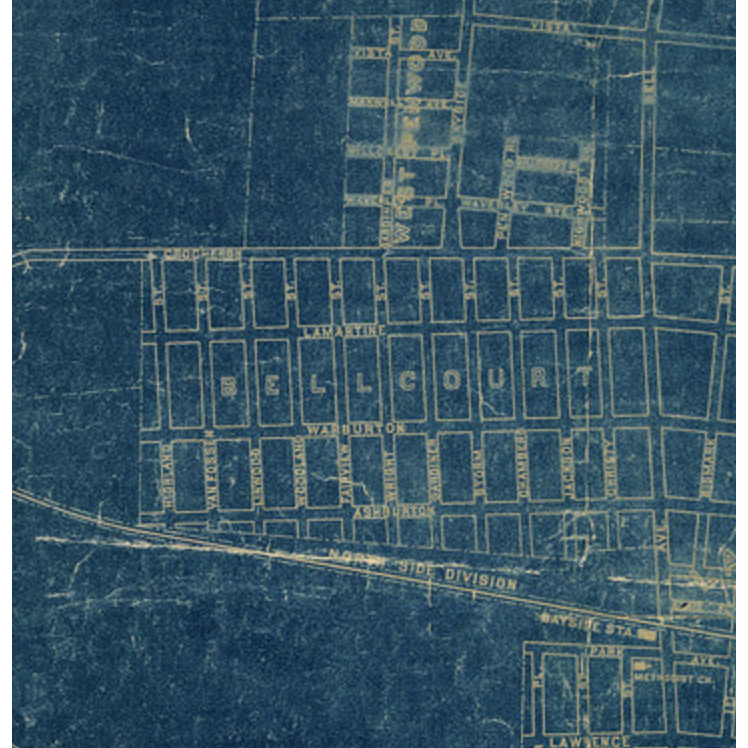 Tim Holtz Fabric By The Yard Blue Map pwth283 Eclectic Elements Palette close