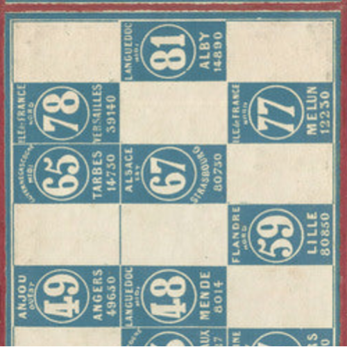 Tim Holtz Fabric By The Yard Blue Numbers pwth286 Eclectic Elements Palette close
