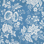 Tim Holtz Fabric By The Yard Blue Tapestry pwth287 Eclectic Elements Palette close