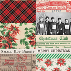 Tim Holtz Fabric By The Yard Christmas Collage pwth335 Eclectic Elements Palette close