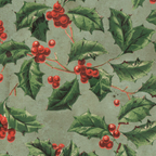 Tim Holtz Fabric By The Yard Christmas Holly pwth337 Eclectic Elements Palette close