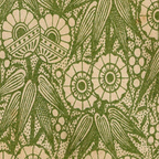 Tim Holtz Fabric By The Yard Green Tiny Print pwth268 Eclectic Elements Palette close