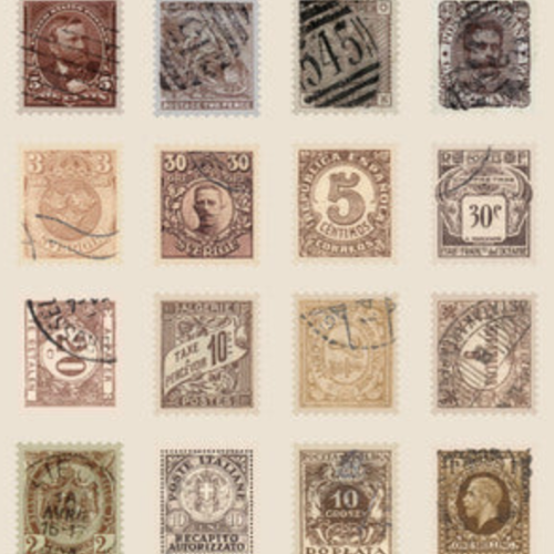 Tim Holtz Fabric By The Yard Neutral Stamps pwth251 Eclectic Elements Palette close