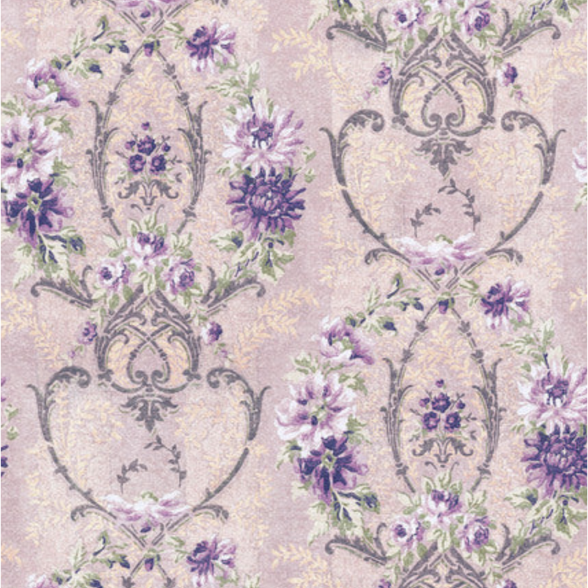 Tim Holtz Fabric By The Yard Purple Wallpaper pwth307 Eclectic Elements Palette close