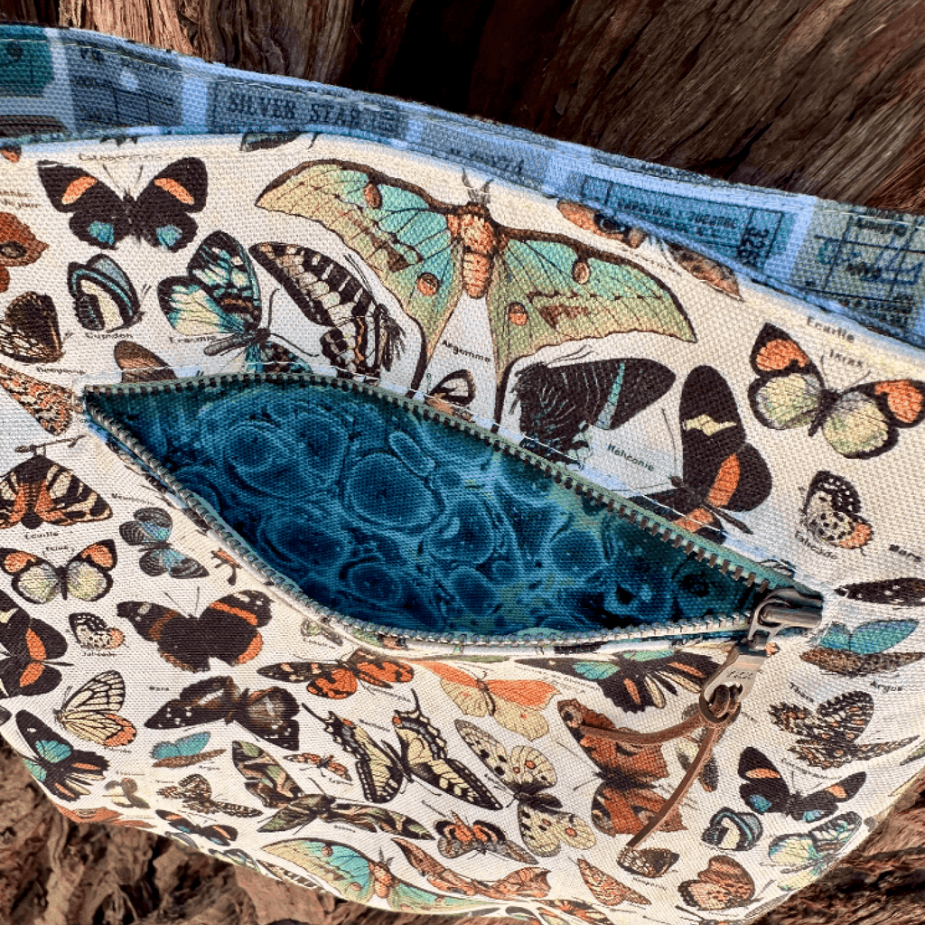 Tim Holtz Fabric By The Yard Teal Marble ccth028 Eclectic Elements Canvas tote bag | color-code:ALT01
