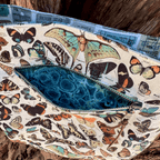 Tim Holtz Fabric By The Yard Teal Marble ccth028 Eclectic Elements Canvas tote bag | color-code:ALT01