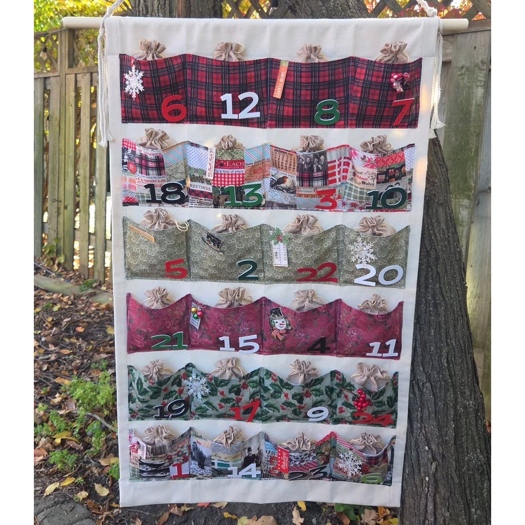 Tim Holtz Fabric Palette Canvas Cloth Christmas Bundle of 3 Fat Quarters Kulbir Kirkland Christmas Countdown