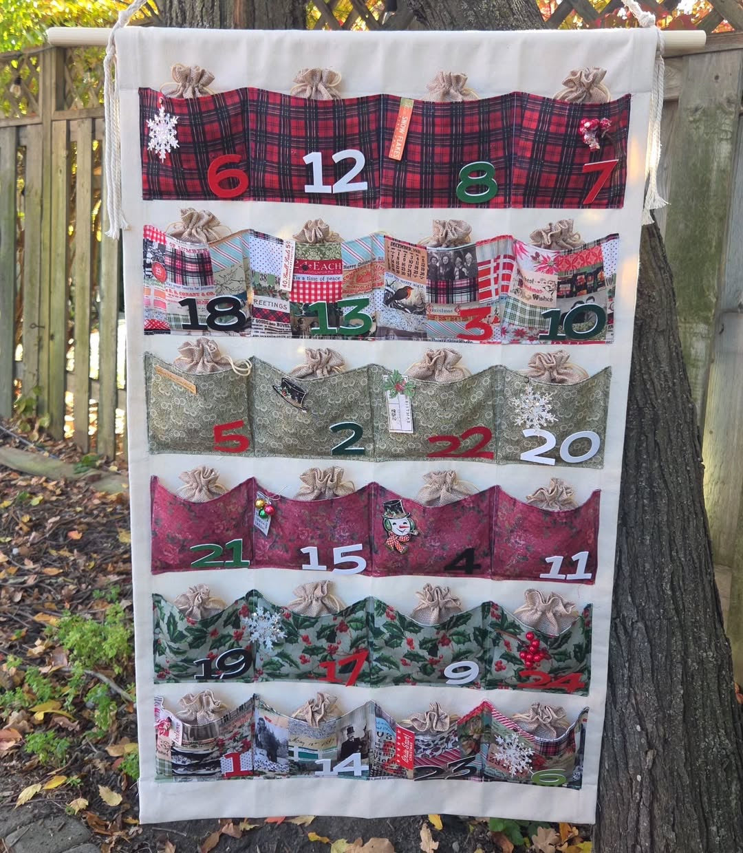 Tim Holtz Fabric Palette Canvas Cloth Christmas Bundle of 3 Fat Quarters Kulbir Kirkland Christmas Countdown