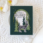 Tim Holtz Festive Overlay Stamps with Simon Says Stamp Dies Bundle setfo26 Heather Hoffman Masculine Christmas Card