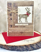 Tim Holtz Festive Overlay Stamps with Simon Says Stamp Dies Bundle setfo26 Mary Reiner Masculine Christmas Card