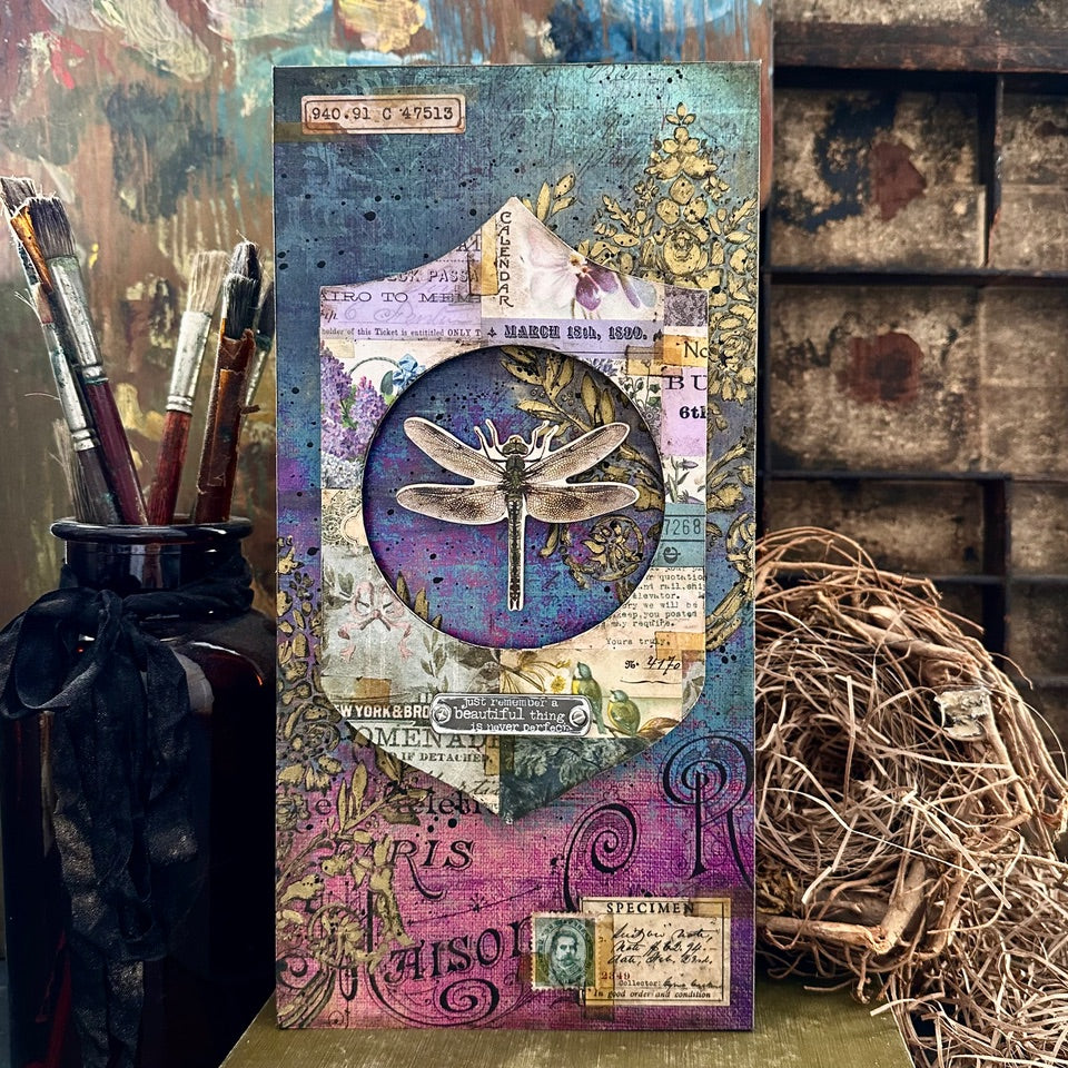 Tim Holtz Flip Top Distress Paint Black Soot Ranger TDF52937 Vignette Tray | color-code:ALT08