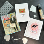 Tim Holtz Flip Top Distress Paint Black Soot Ranger TDF52937 Vintage Valentine Cards | color-code:ALT05