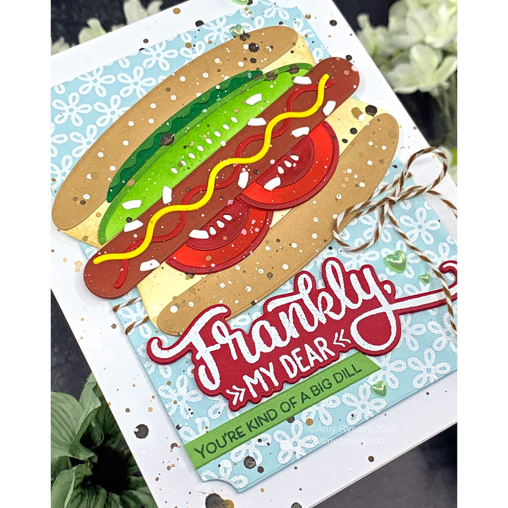 Tim Holtz Flip Top Distress Paint Brushed Corduroy Ranger TDF52951 Hot Dog Card | color-code:ALT01