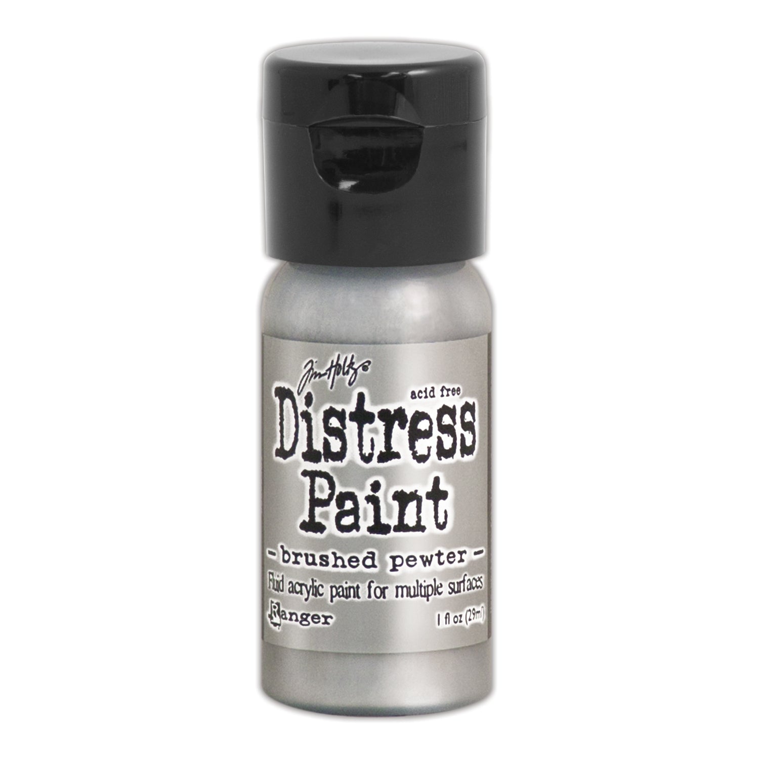 Tim Holtz Flip Top Distress Paint Brushed Pewter Ranger TDF52968