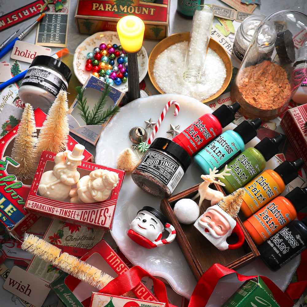 Tim Holtz Flip Top Distress Paint Christmas Cheer Bundle Of 6 Tim Holtz Christmas Create Together Glam Photo