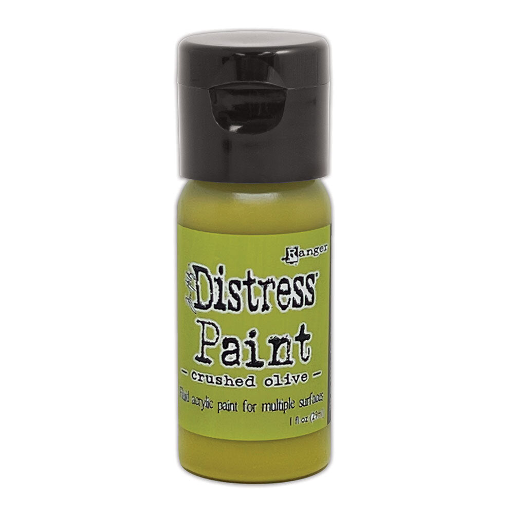 Tim Holtz Flip Top Distress Paint Crushed Olive Ranger TDF52999