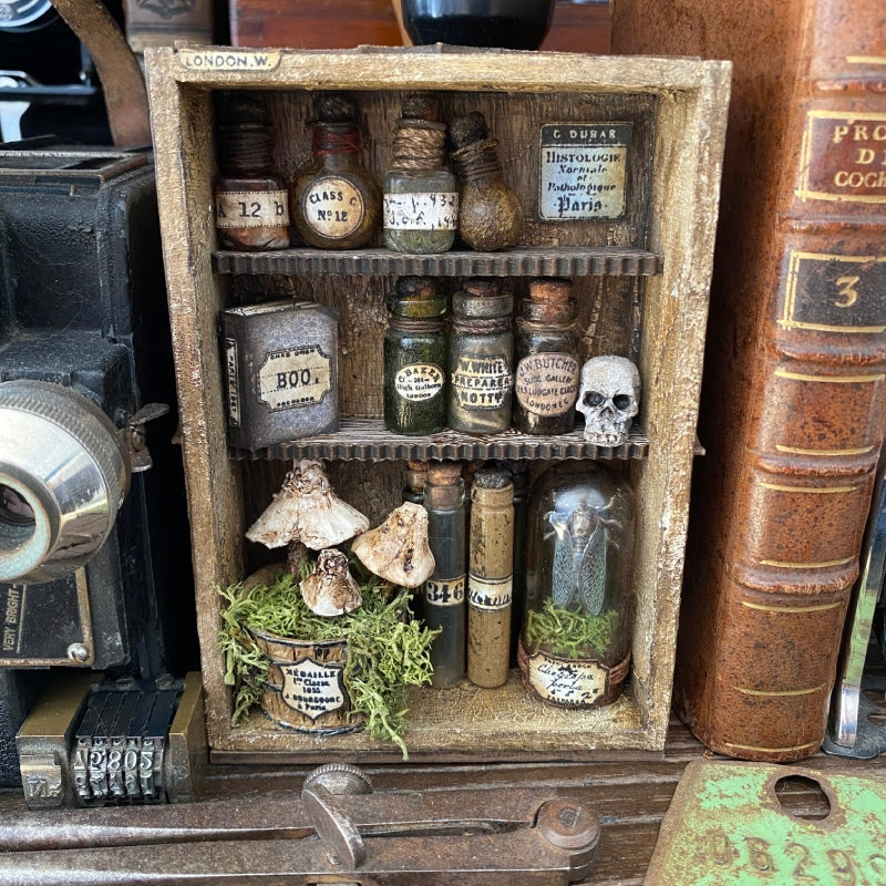 Tim Holtz Flip Top Distress Paint Foursome Bundle 8 Apothecary Themed Project | color-code:ALT01