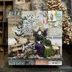 Tim Holtz Flip Top Distress Paint Scorched Timber Ranger tdf83481 Halloween Vignette Panel | color-code:ALT03