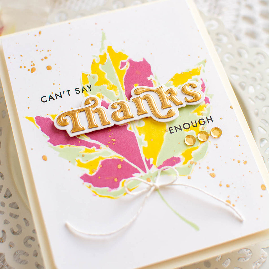 Tim Holtz Flip Top Distress Paint Tarnished Brass Ranger TDF50643 Artistic Stenciled Leaf Card | color-code:ALT03