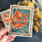 Tim Holtz Flip Top Distress Paint Tarnished Brass Ranger TDF50643 Maple Leaf Thank You Card | color-code:ALT04