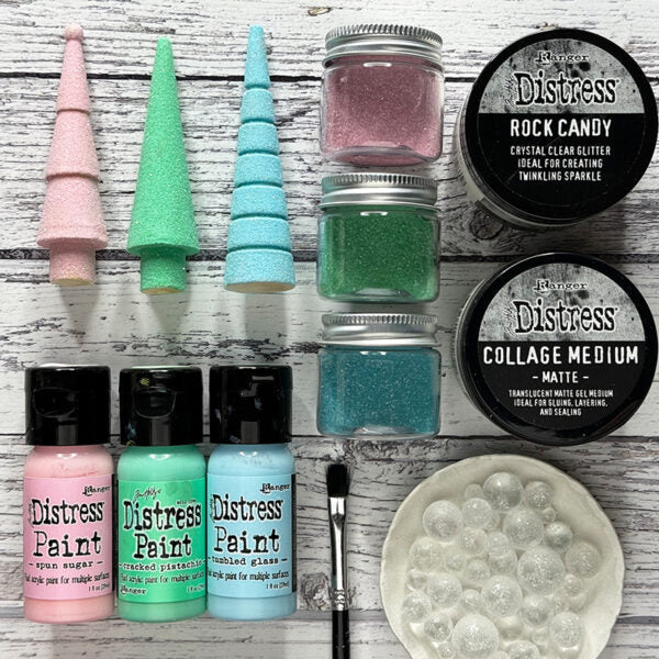 Tim Holtz Flip Top Distress Paint Tumbled Glass Ranger TDF53330 Modern Christmas Trees | color-code:ALT05