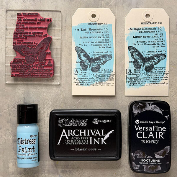 Tim Holtz Flip Top Distress Paint Tumbled Glass Ranger TDF53330 Tutorial Series | color-code:ALT10
