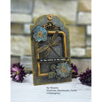 Tim Holtz Floral Elements Stamps with Simon Says Stamp Dies Bundle setfe26 Natalia Alton Dragonfly Tag