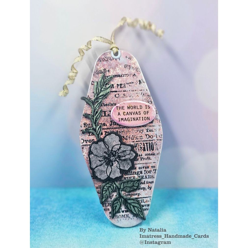 Tim Holtz Floral Elements Stamps with Simon Says Stamp Dies Bundle setfe26 Natalia Alton Flower Tag