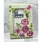 Tim Holtz Floral Elements Stamps with Simon Says Stamp Dies Bundle setfe26 Natalia Alton Roses Frame