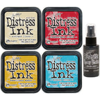 Tim Holtz Golly Distress Ink Pad And Spray Stain Bundle