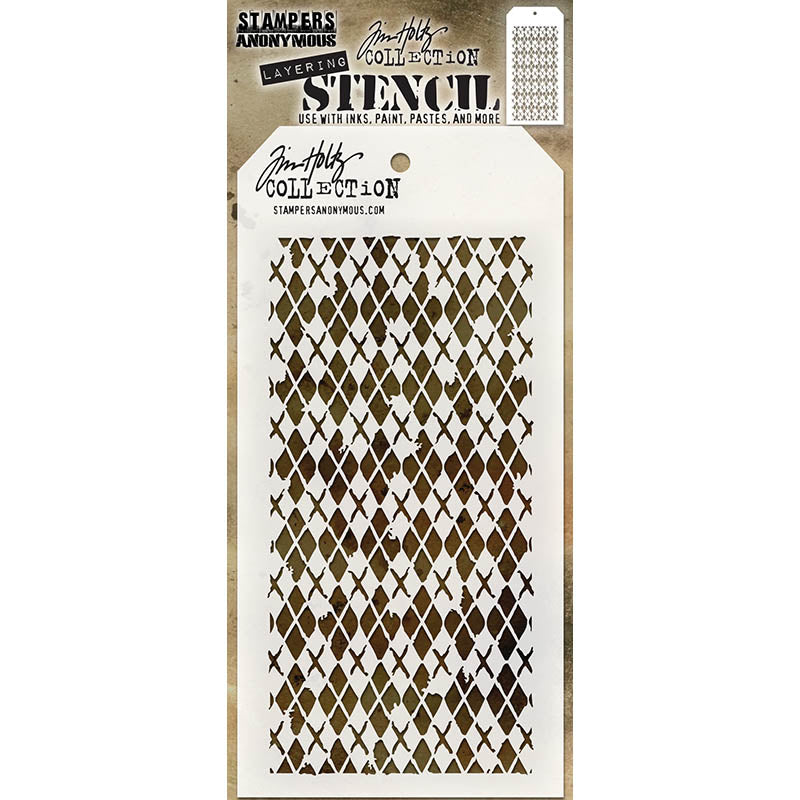 Tim Holtz Layering Stencil ARGYLE THS048
